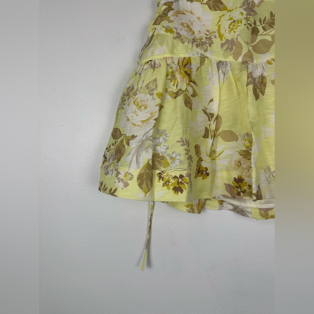 Shona Joy Martina Lace Up‎ Mini Skirt Lemon Lime Women’s Sz 8 NWT - Picture 8 of 12